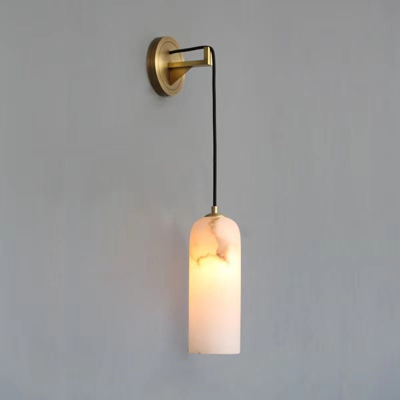 Louise Modern Alabaster Wall Sconce - Blushlighting