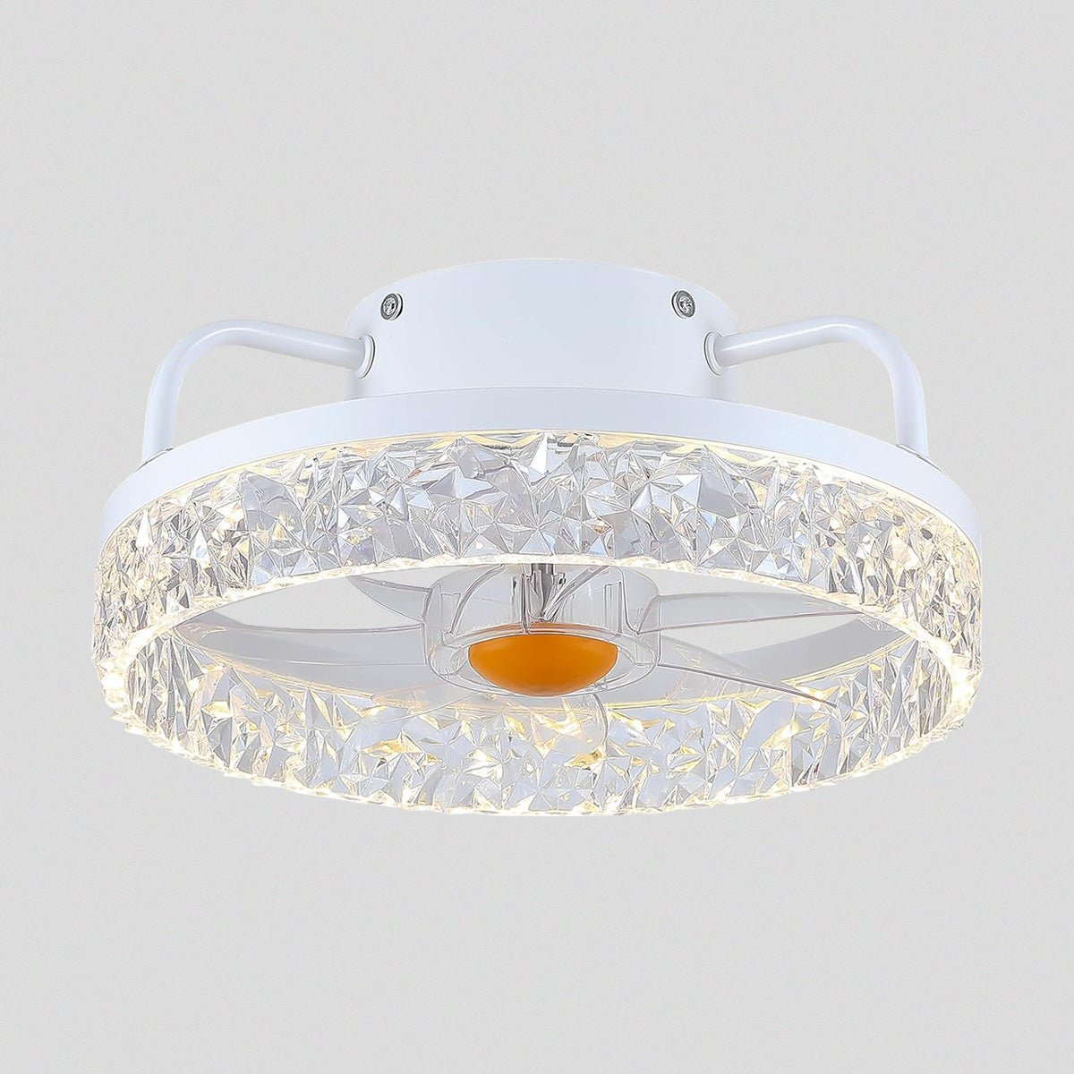 Low Profile Ceiling Fan Light with Remote 13" - WhiteBlushlighting