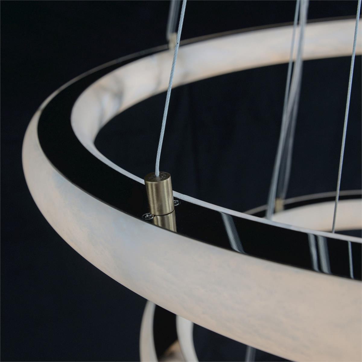 Luca Three-Tier Alabaster Pendant Chandelier - Blushlighting