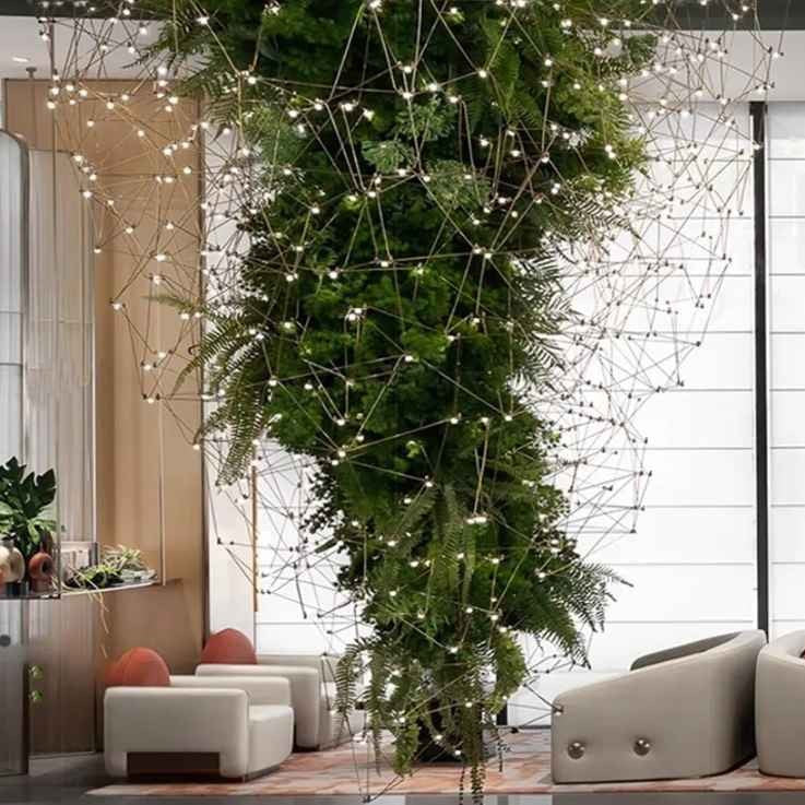 Lucia Tree Branch Chandelier for Foyer - Deep Golden BrownBlushlighting