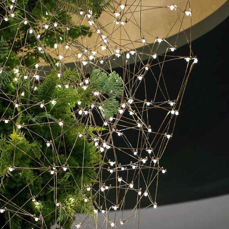 Lucia Tree Branch Chandelier for Foyer - Deep Golden BrownBlushlighting