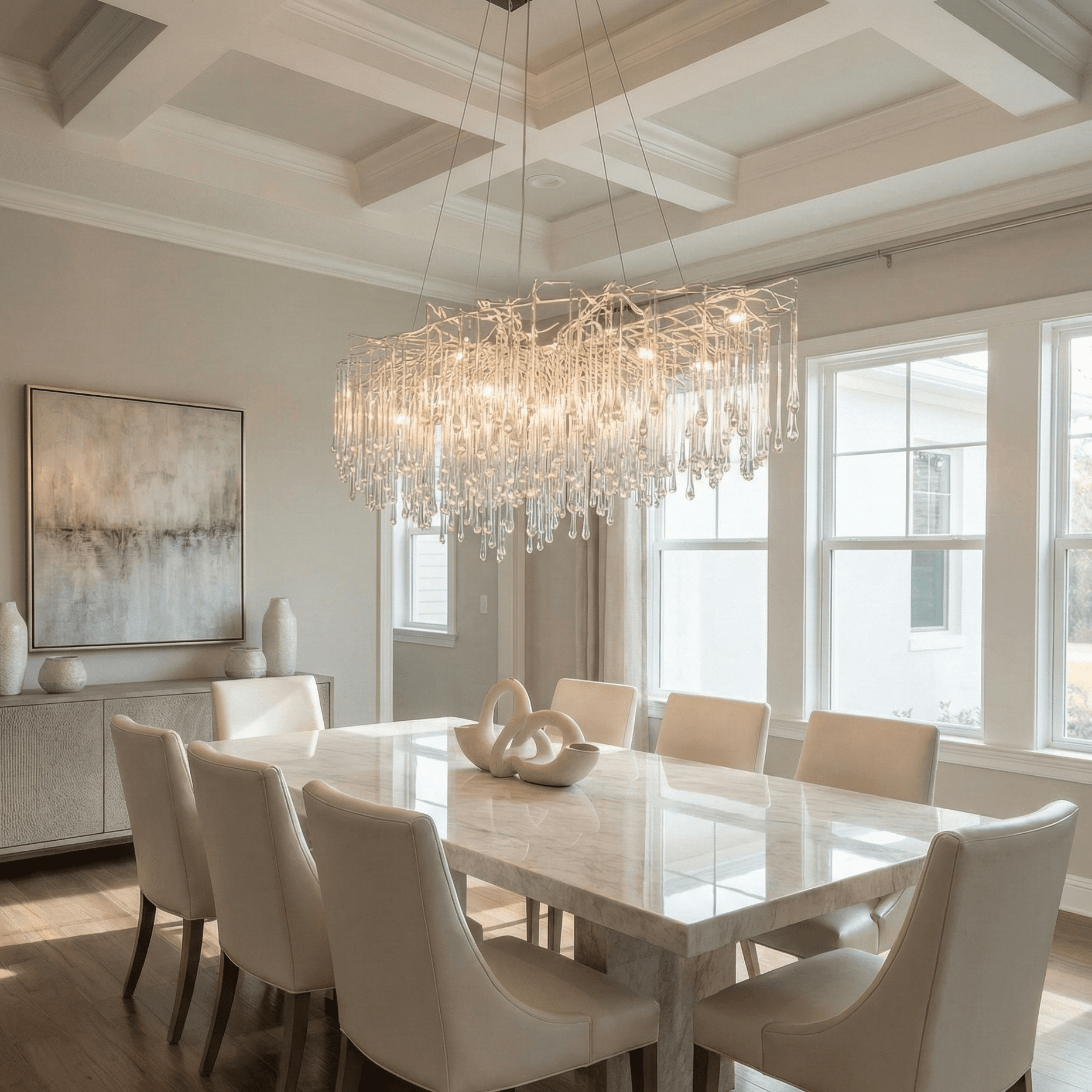 Lukas Oval Branching Brass Linear Teardrop Chandelier - 47" lengthDark CopperBlushlighting