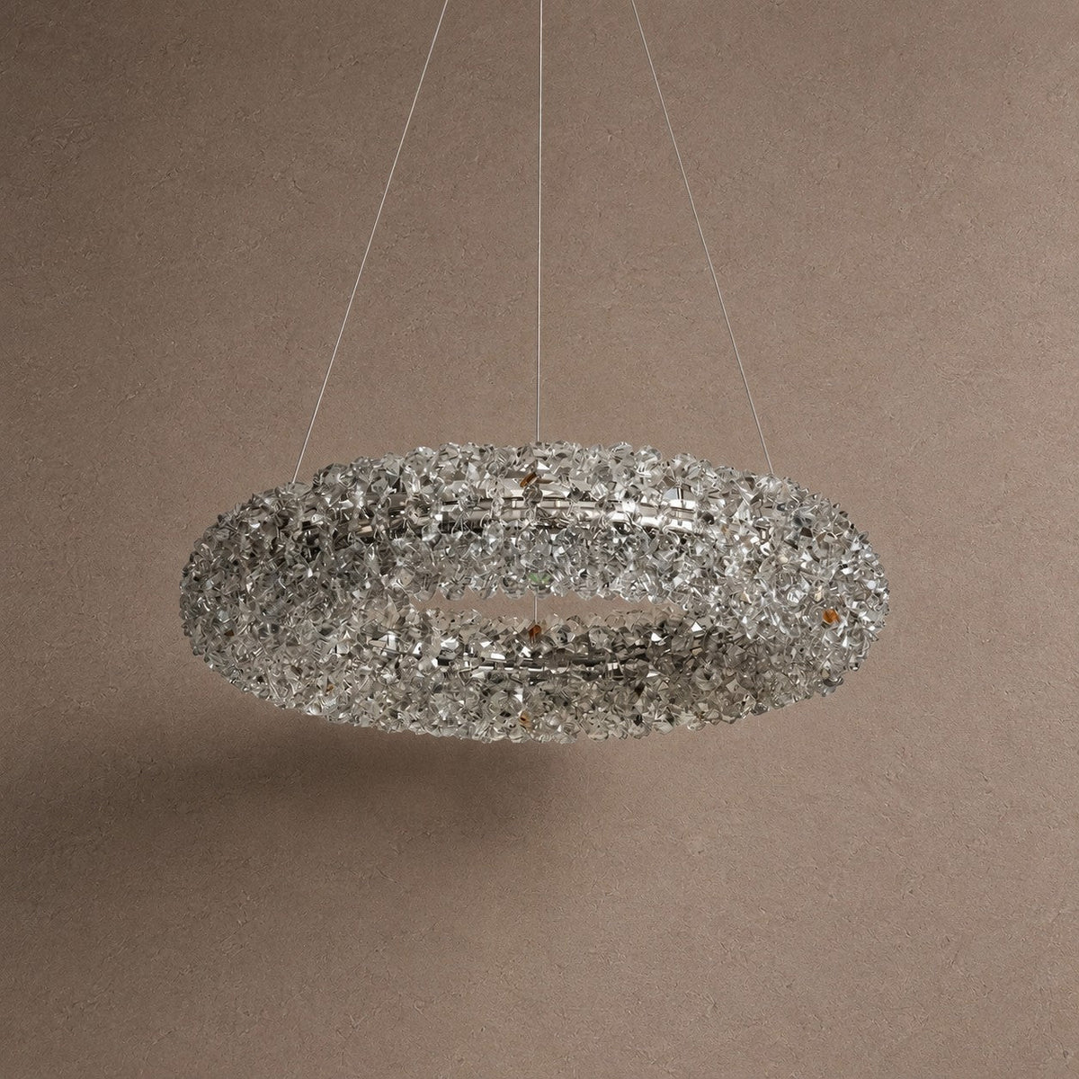 Lumina Crystal Pendant Chandelier - Ø31.5" × H4.9" (Ø80 × H12.5 cm)Blushlighting