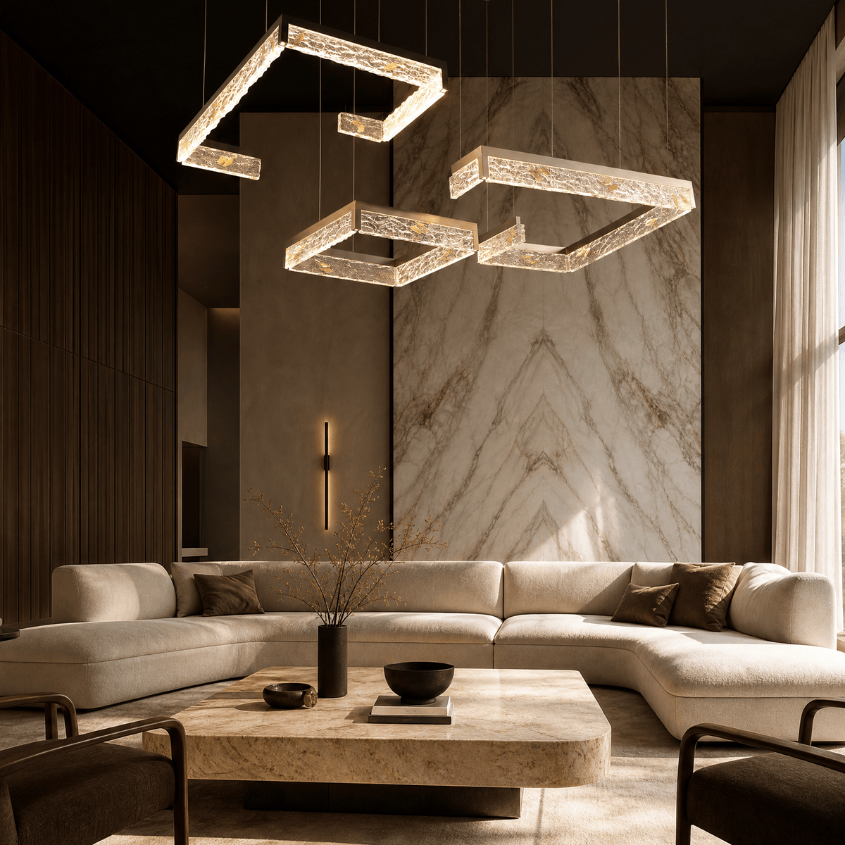 Luminous Cube Modern Multi-Tier Cluster Chandelier - Blushlighting