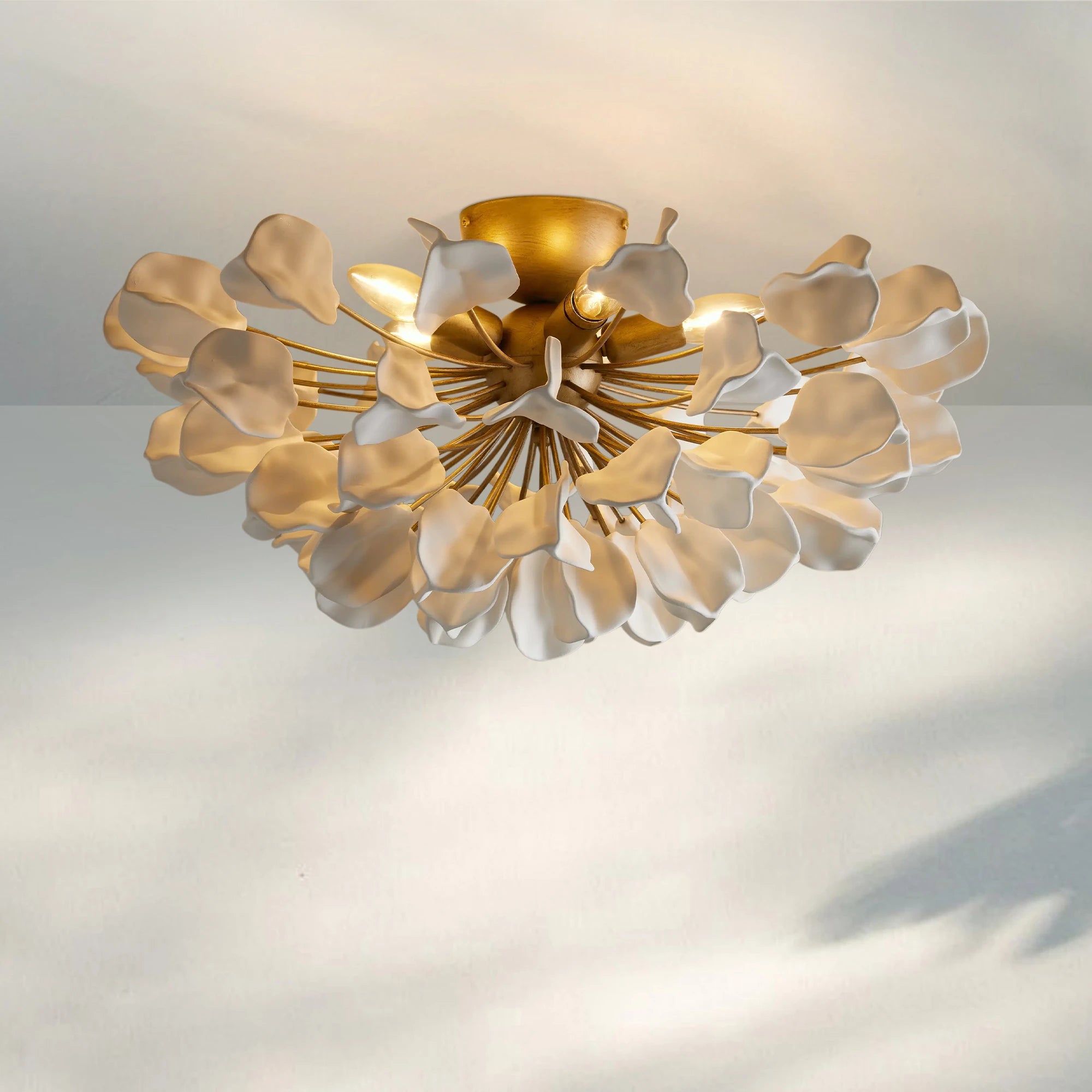 Lunaria Flush Mount-Brass / Ivory-Blushlighting