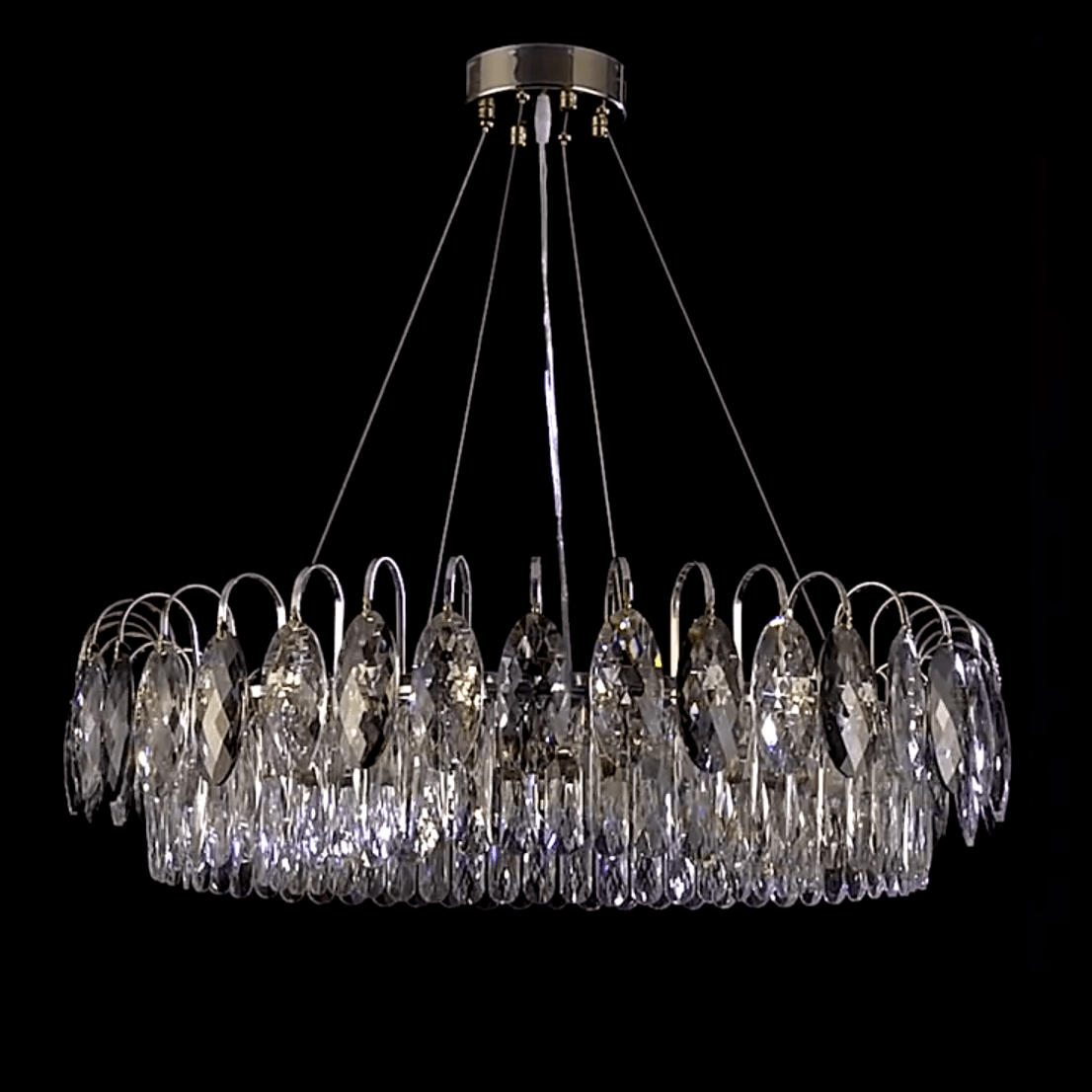 Luxurious K9 Crystal Chandelier Modern Ceiling Light Fixtures Set for Living Room/Dining Room-Chandeliers-Blushlighting-Blushlighting