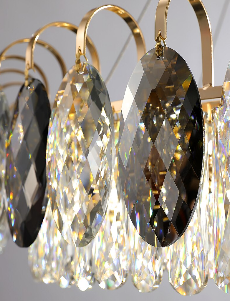 Luxurious K9 Crystal Chandelier Modern Ceiling Light Fixtures Set for Living Room/Dining Room-Chandeliers-Blushlighting-Blushlighting