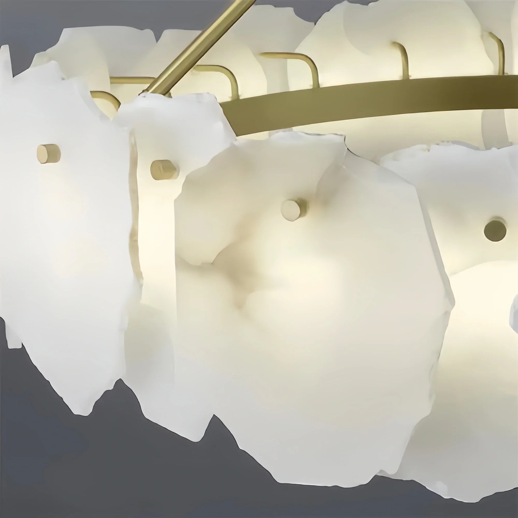 Luxury Alabaster Flakes Linear Chandelier Hanging Rod Light - Blushlighting
