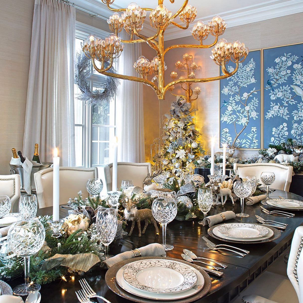 Luxury Branch Flower Chandelier in Gold for Living Room Staircase and Bedroom Lighting - 22 Lights/D42"*H43.5"Warm LighgtBlushlighting