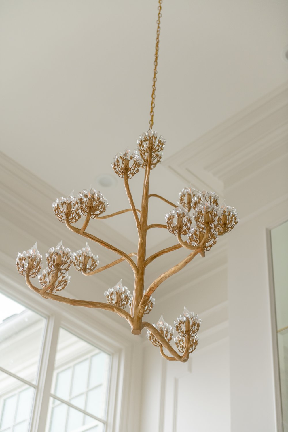 Luxury Branch Flower Chandelier in Gold for Living Room Staircase and Bedroom Lighting-Chandeliers-Blushlighting