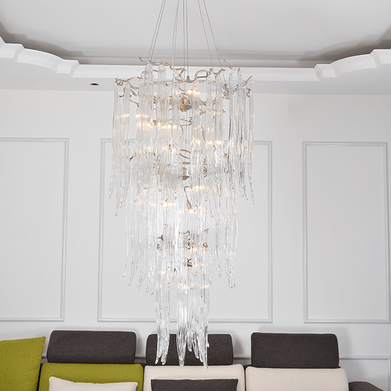 Luxury Crystal Branch Chandelier For Staircase - 19.69" diamBlushlighting