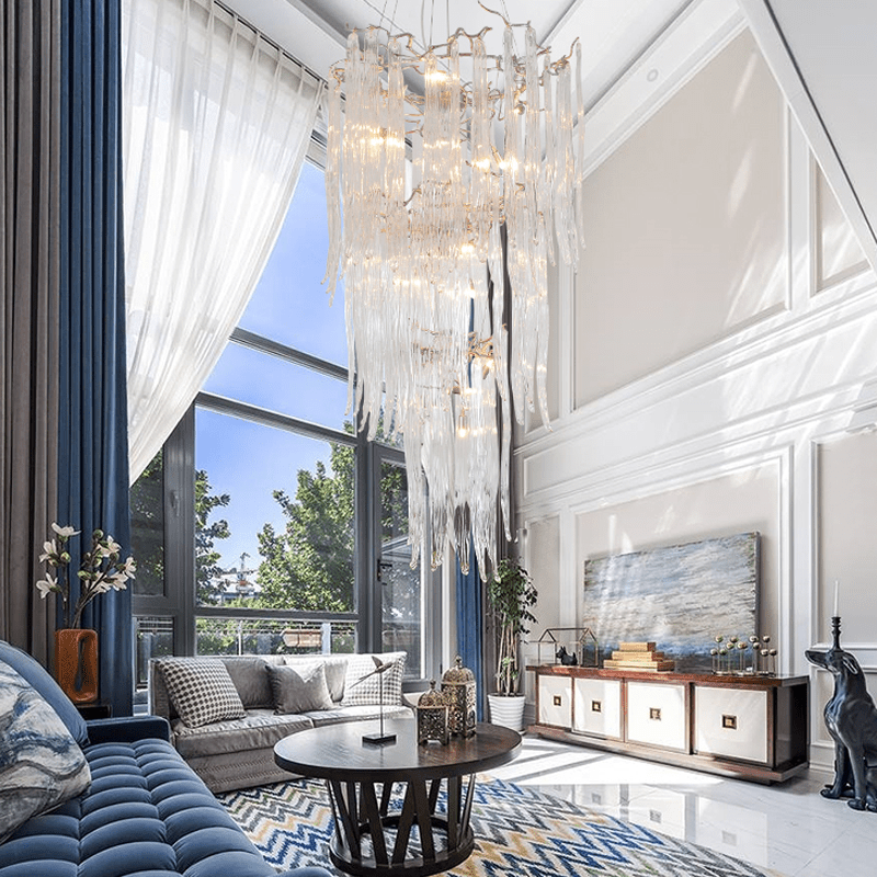 Luxury Crystal Branch Chandelier For Staircase - 19.69" diamBlushlighting