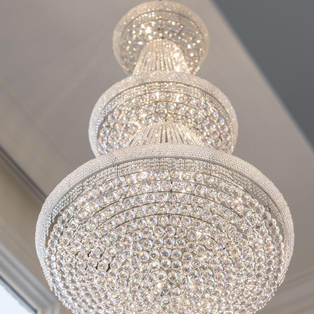 Luxury Crystal Chandelier for Grand Villa Hall and Duplex Staircase Lighting-chandelier-Blushlighting-Blushlighting