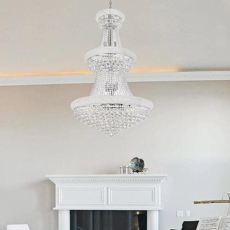 Luxury Crystal Chandelier for Grand Villa Hall and Duplex Staircase Lighting-chandelier-Blushlighting-Blushlighting