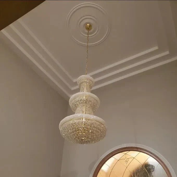 Luxury Crystal Chandelier for Grand Villa Hall and Duplex Staircase Lighting-chandelier-Blushlighting-Blushlighting