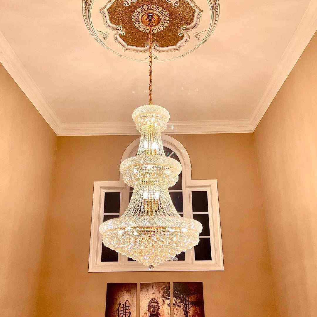 Luxury Crystal Chandelier for Grand Villa Hall and Duplex Staircase Lighting-chandelier-Blushlighting-Blushlighting