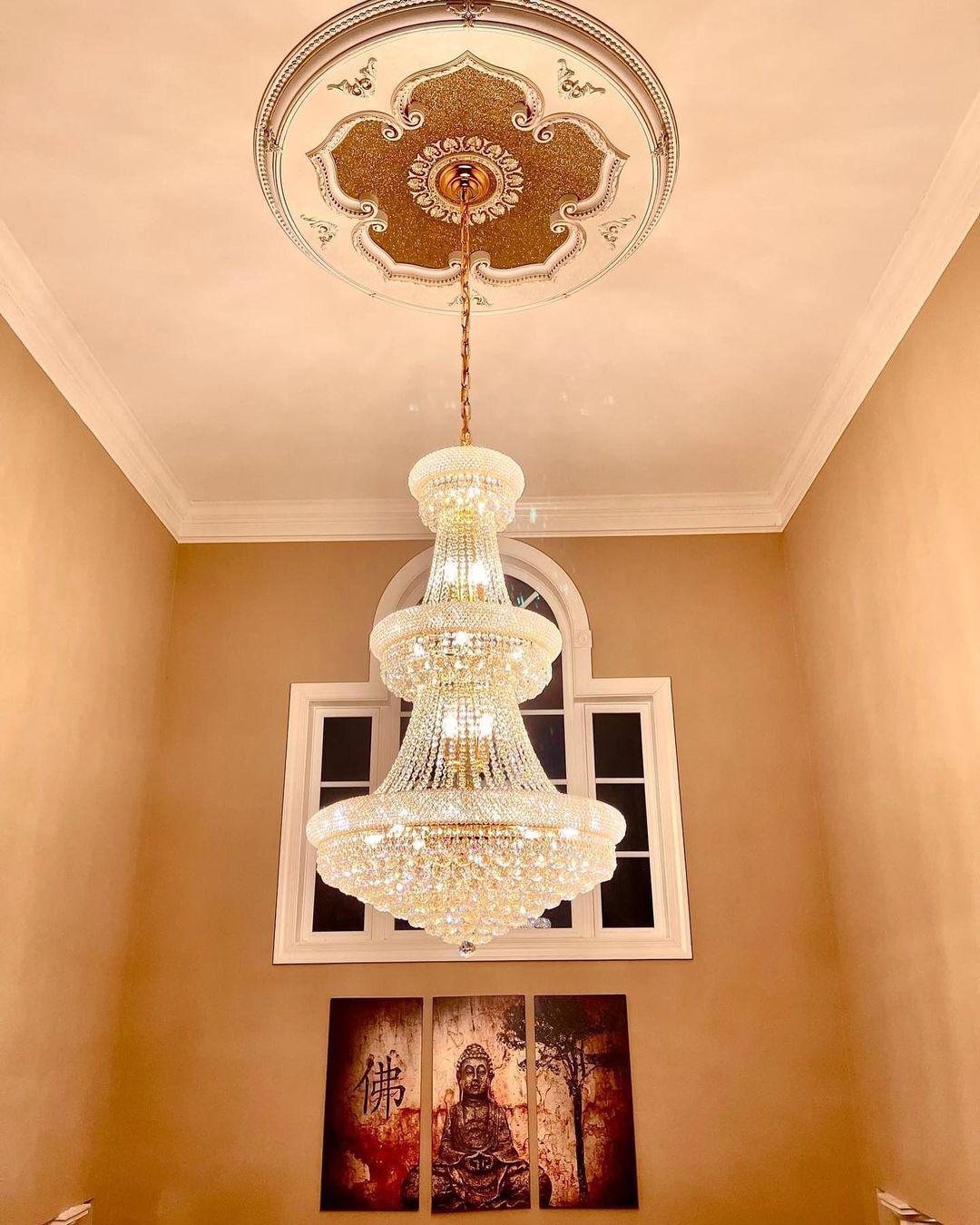 Luxury Crystal Chandelier for Grand Villa Hall and Duplex Staircase Lighting-chandelier-Blushlighting-Blushlighting