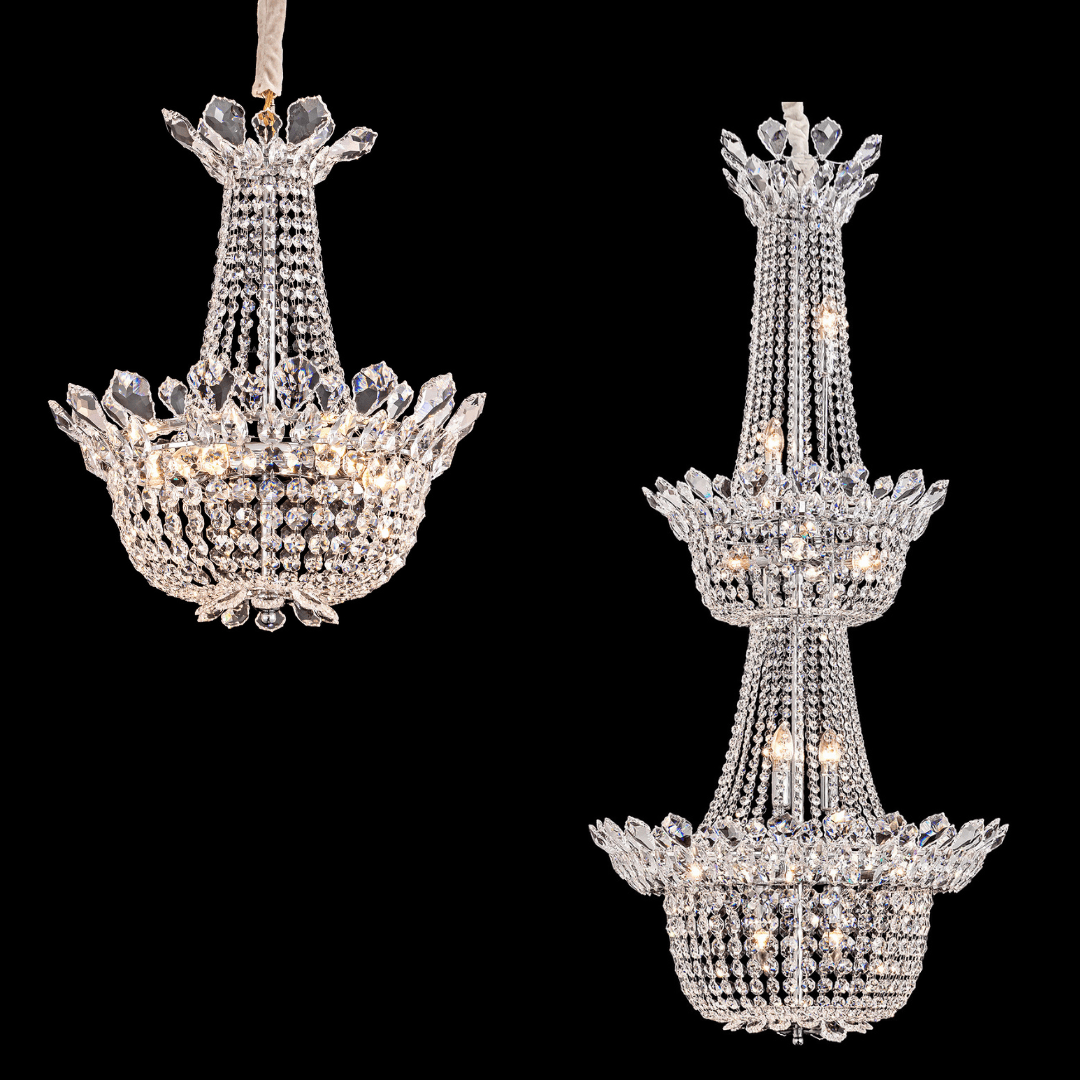 Luxury Empire Branch Crystal Chandelier Pendant Light for Entryway and Foyer - D31.5" *H35.3"Warm LightBlushlighting