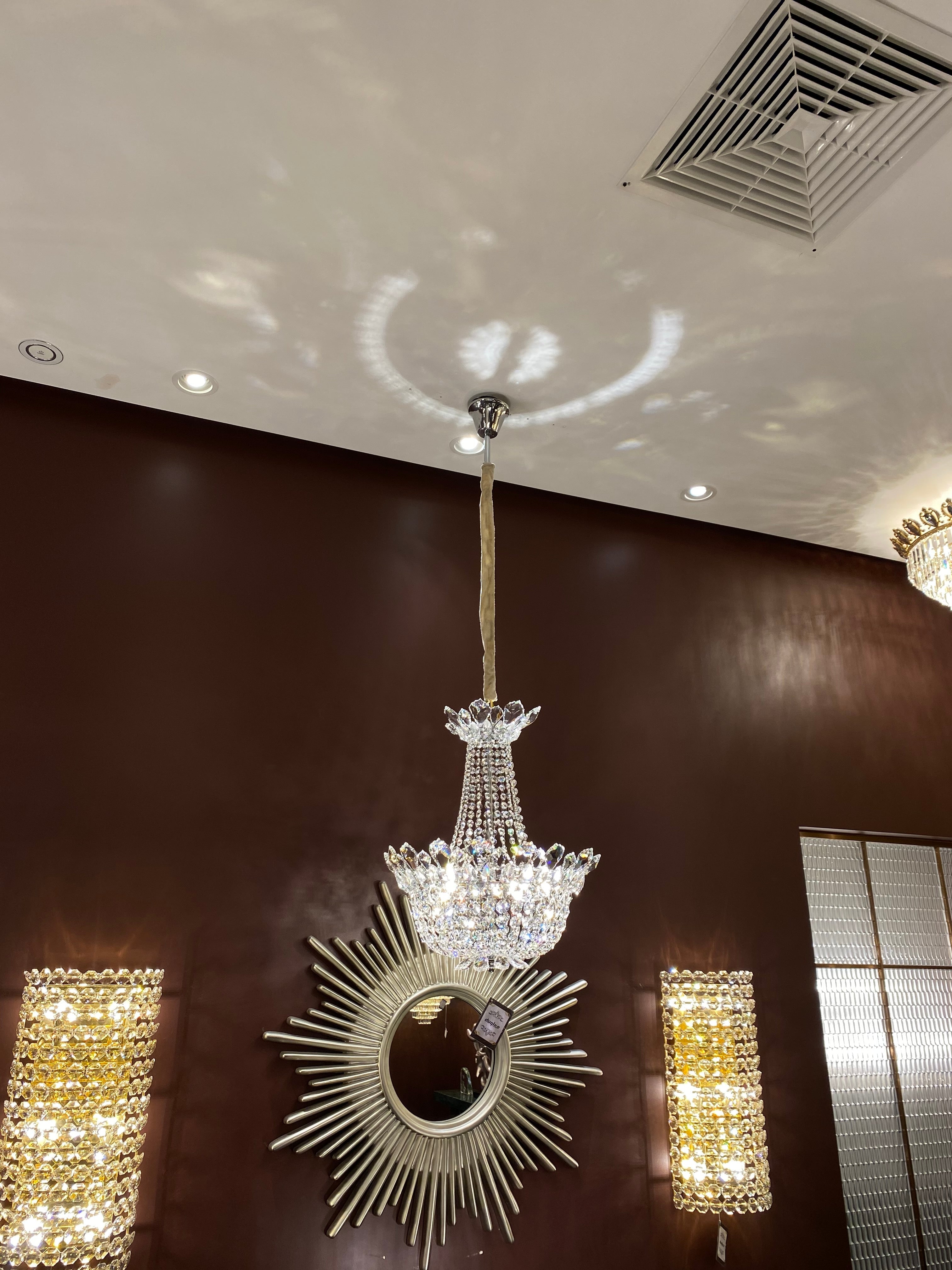 Luxury Empire Branch Crystal Chandelier Pendant Light for Entryway and Foyer - D23.6" *H26.4"Warm LightBlushlighting