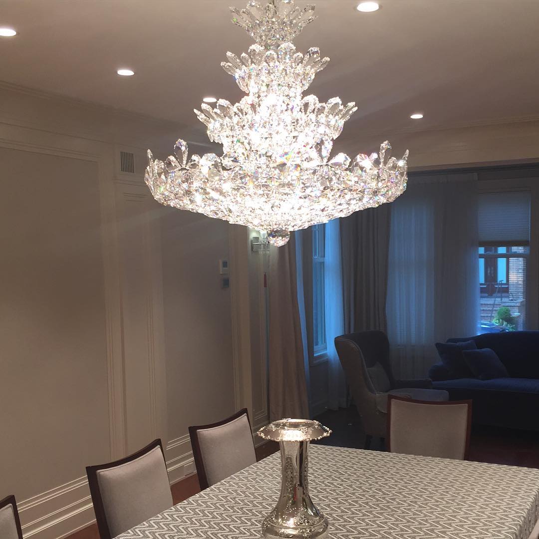 Luxury Empire Floral Crystal Chandelier - D31.5"*H26.8"Warm LightBlushlighting