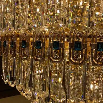 Luxury Extra Large Conical Funnel Crystal Chandelier - D31.5"*H52.5"(D80cm*H133cm)/75.7kgBlushlighting