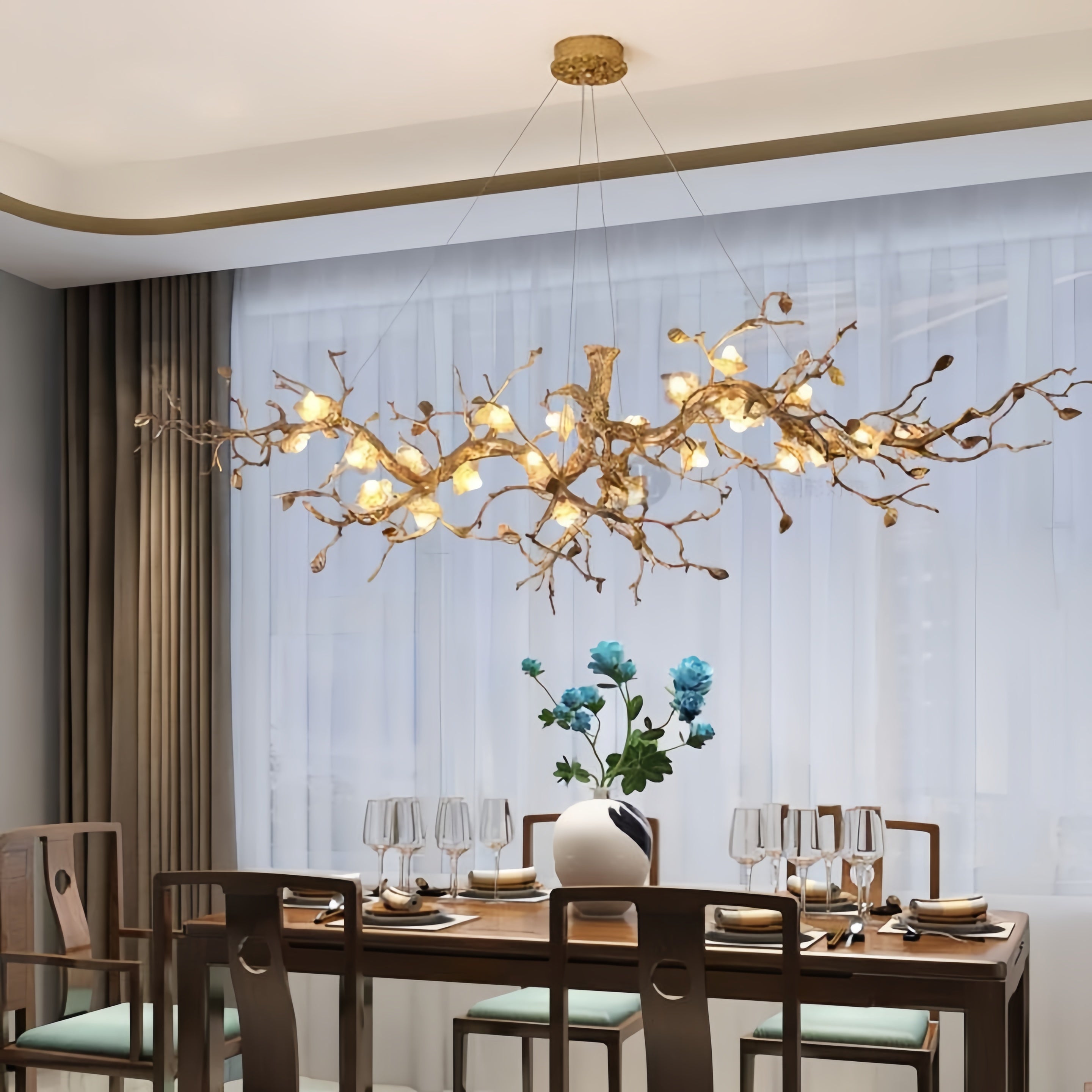 Luxury Flower Tree Branch Chandelier-chandeliers for dining room,chandeliers for stairways,chandeliers for foyer,chandeliers for bedrooms,chandeliers for kitchen,chandeliers for living room-Blushlighting