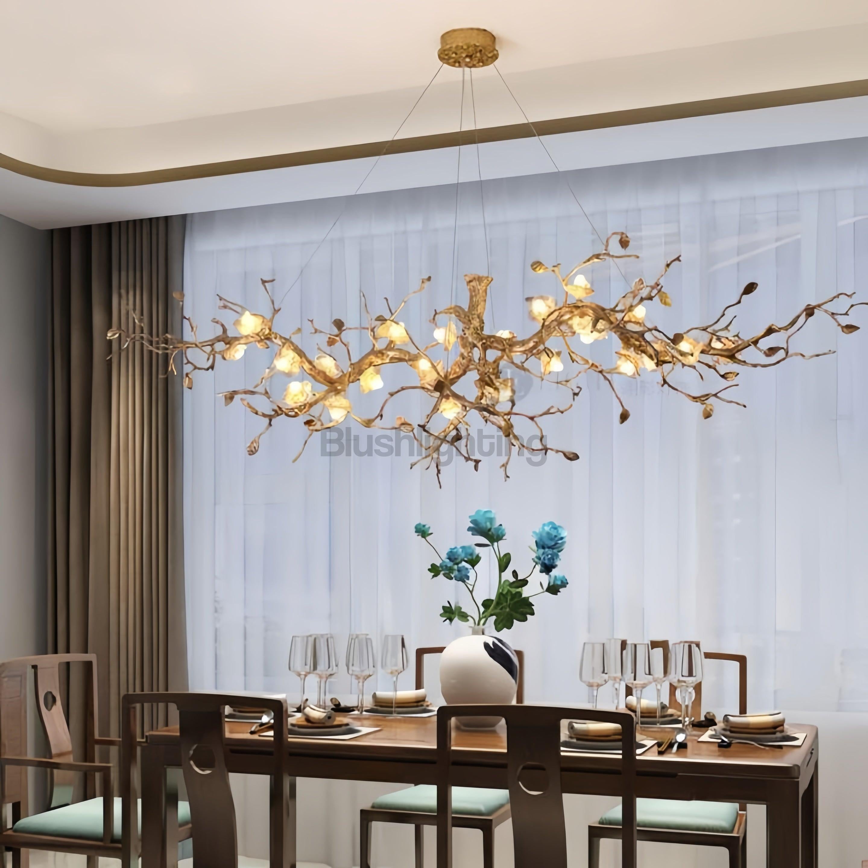 Luxury Flower Tree Branch Chandelier - L 39.4″(100cm) x W 25.6″(65cm) x H 22.8″(58cm)Blushlighting