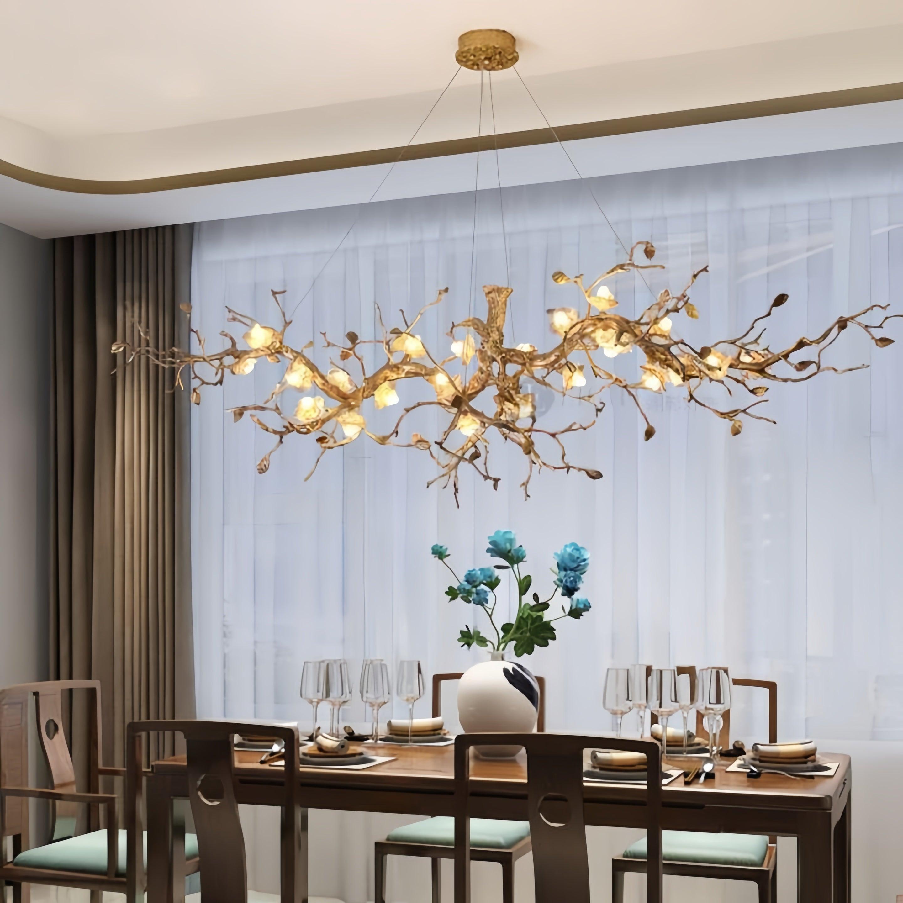 Luxury Flower Tree Branch Chandelier - L 39.4″(100cm) x W 25.6″(65cm) x H 22.8″(58cm)Blushlighting