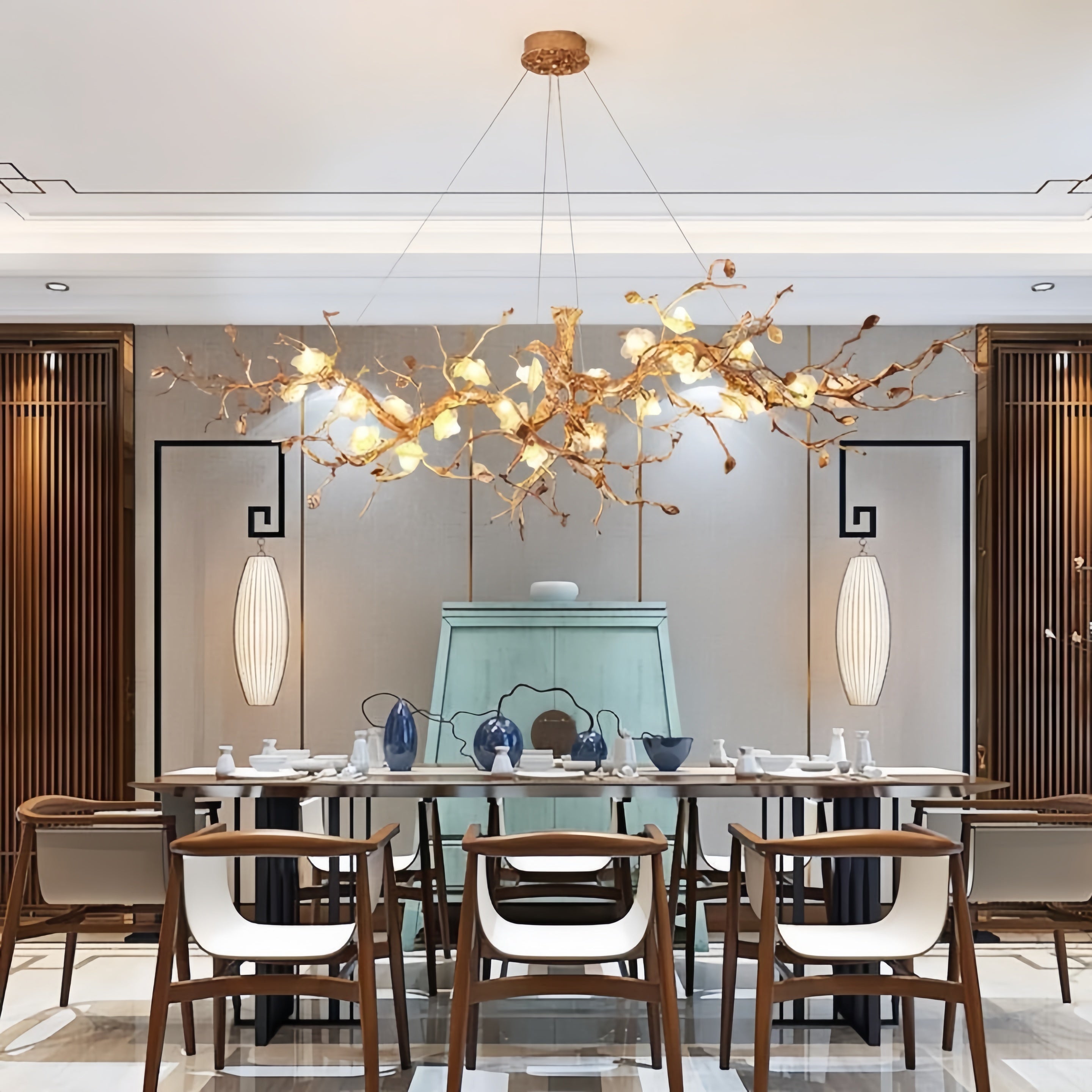 Luxury Flower Tree Branch Chandelier - L 39.4″(100cm) x W 25.6″(65cm) x H 22.8″(58cm)Blushlighting