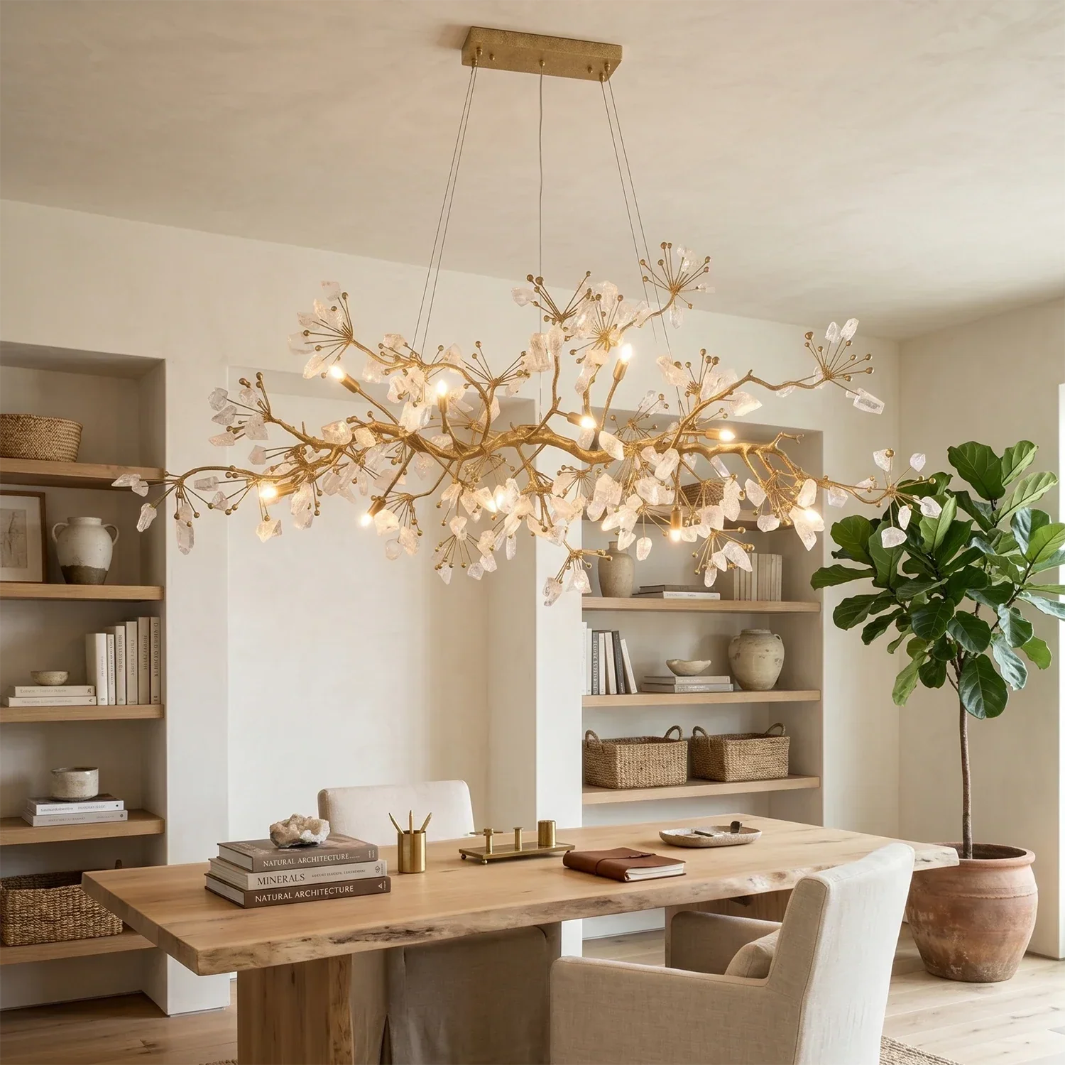 Luxury Glass Bloom Branch Chandelier by Blushlighting