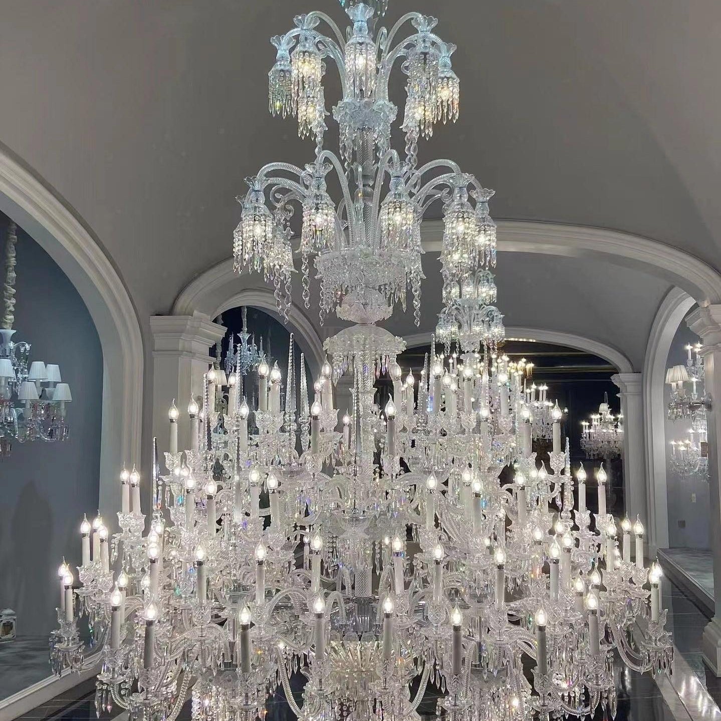 Luxury Large Multi Candles Chandelier Islam Crystal Ceiling Lighting Fixture For Living Room/ Hall Decoration-Chandeliers-Blushlighting-Blushlighting
