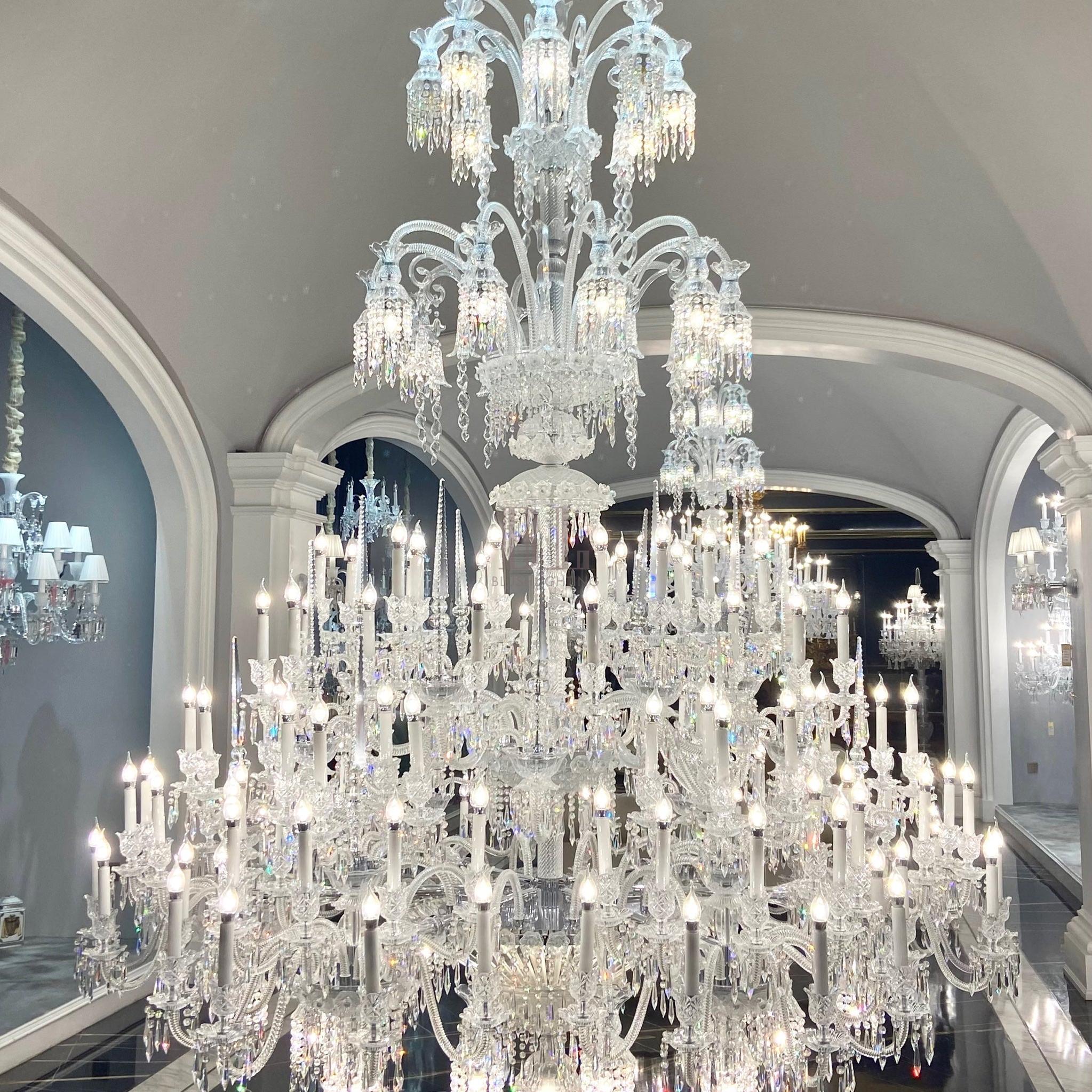 Luxury Large Multi Candles Chandelier Islam Crystal Ceiling Lighting Fixture For Living Room/ Hall Decoration-Chandeliers-Blushlighting-73 Lights/ D59.1"*H82.68"(D150cm*H210cm)/150kg-Warm Light-Blushlighting