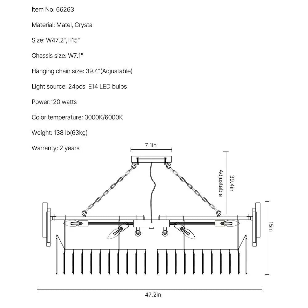 Luxury Modern Living Room Black Crystal Light Fixture-