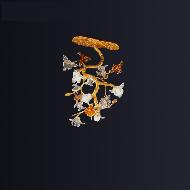 Luxury Villa Elegant Villa Blossom and Branch Chandelier,-Blushlighting-11.81" W x 19.69" H-Blushlighting