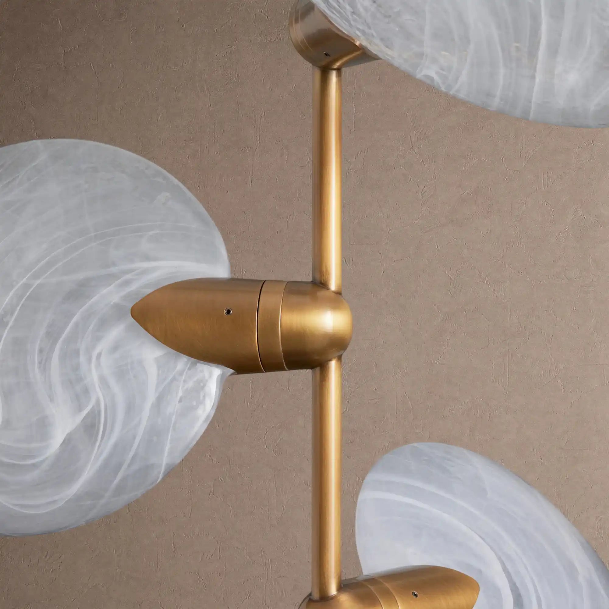 Lyla Pendant Modern Alabaster Pendant for Staircase Foyer - Blushlighting