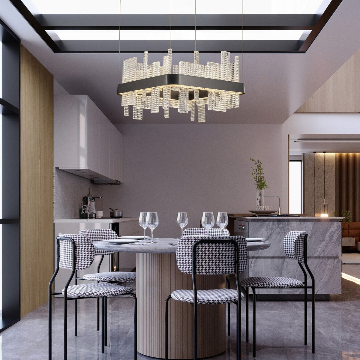 Lyra Glass Pendant Light 19.7" - L19.7" × W19.7" × H12.8" (L50 × W50 × H32.5 cm)Blushlighting