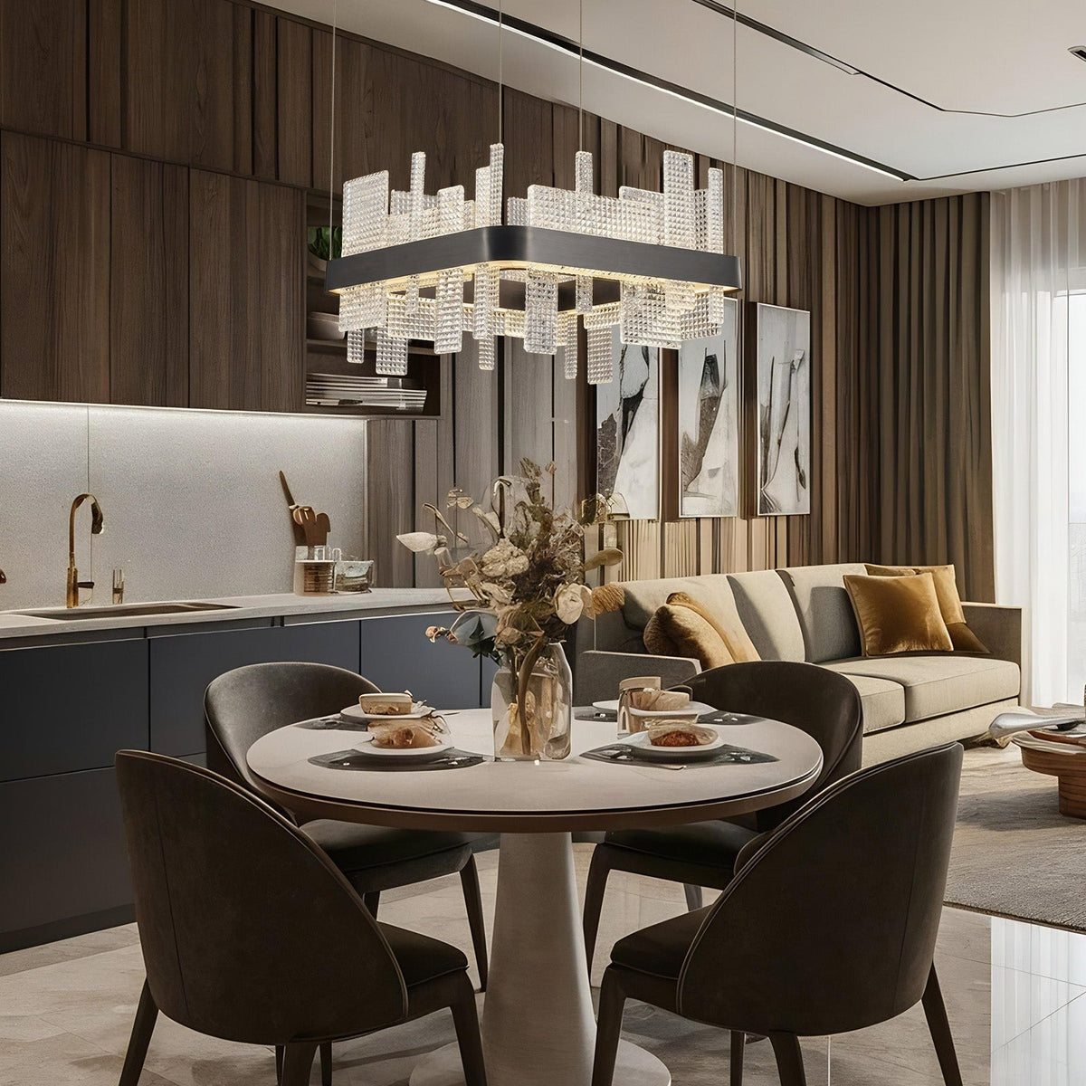 Lyra Glass Pendant Light 19.7" - L19.7" × W19.7" × H12.8" (L50 × W50 × H32.5 cm)Blushlighting