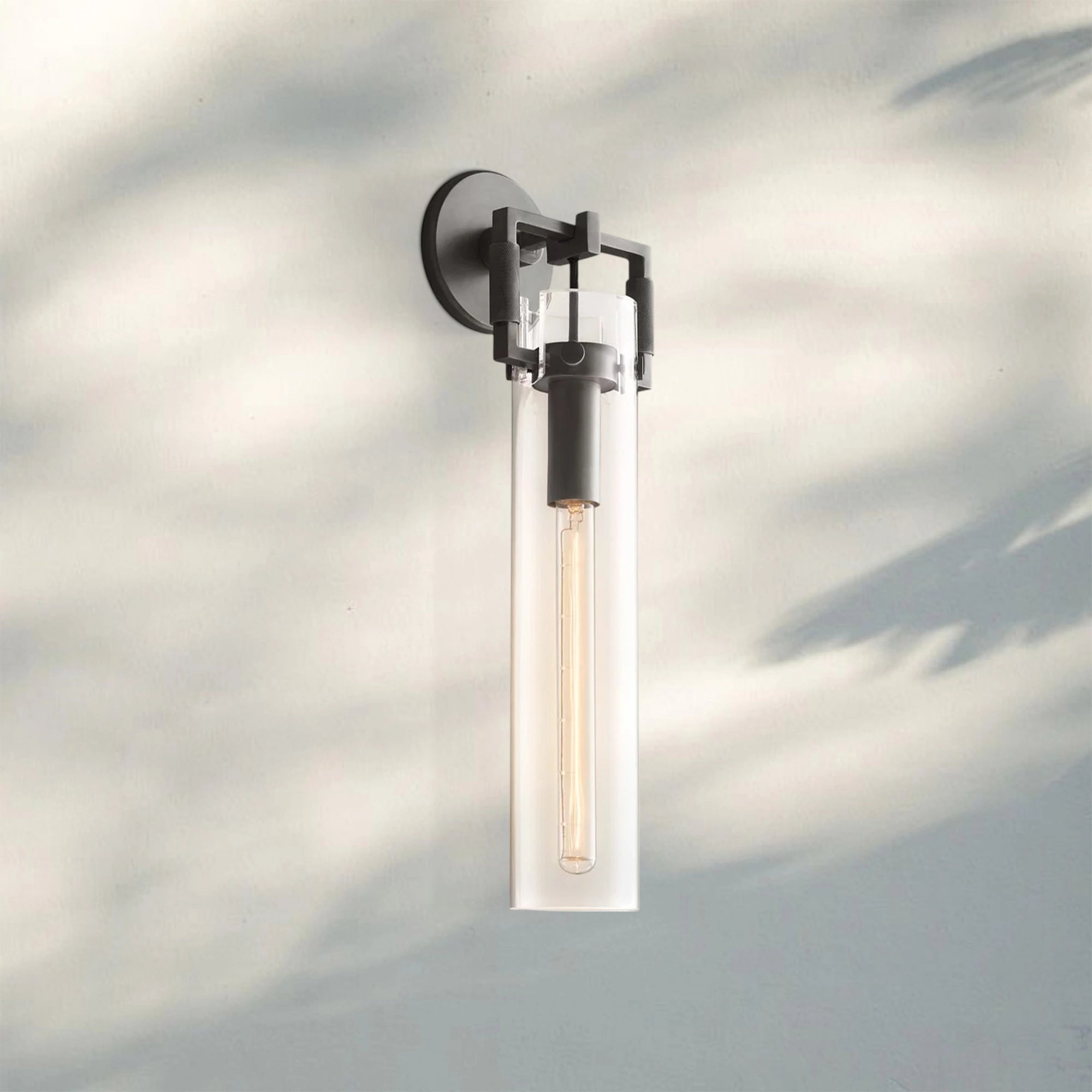 Machine Class Cylinder Wall Sconce 9‘’ 12‘’ 16‘’-16‘’-Matt Black-