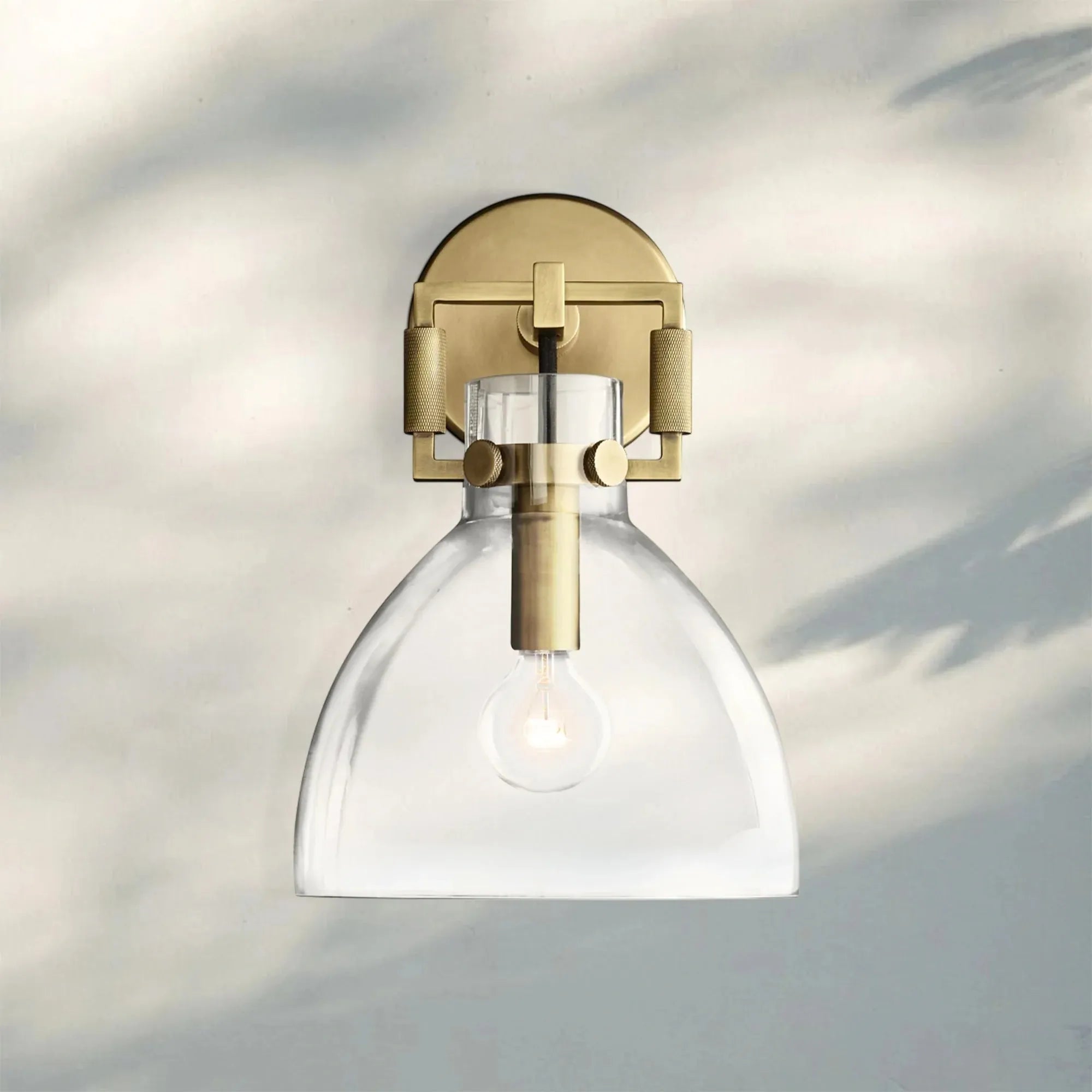 Machine Glass Cloche Sconce 8" 10"-