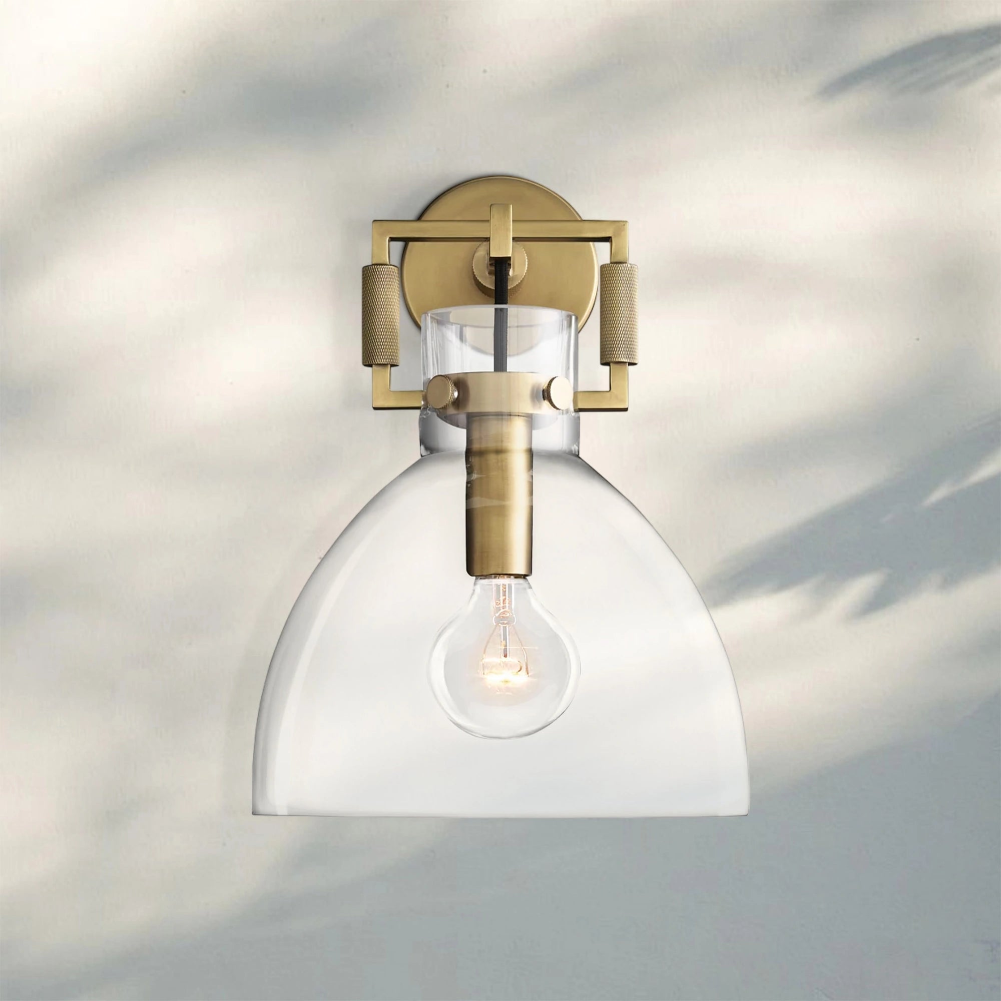 Machine Glass Cloche Sconce 8" 10"-