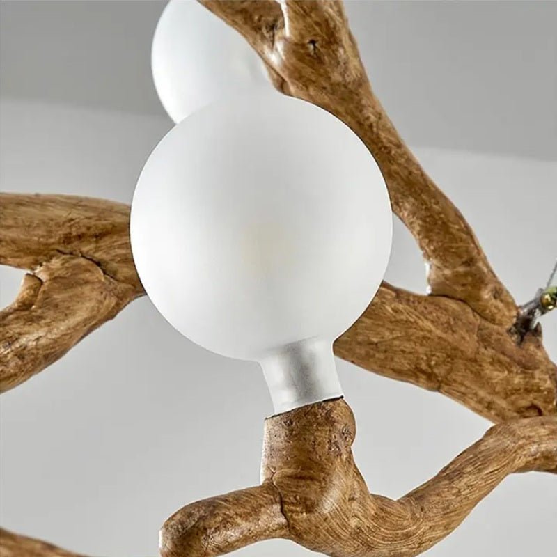 Madelyn Rustic Branch Chandelier Frosted/Clear Ball - Frosted BallWarm White 3000K28Blushlighting