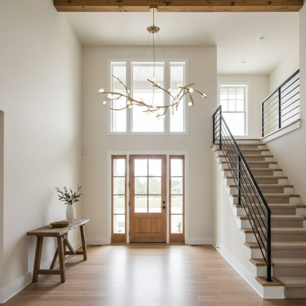 Madelyn Rustic Branch Chandelier Frosted/Clear Ball - Frosted BallWarm White 3000K28Blushlighting
