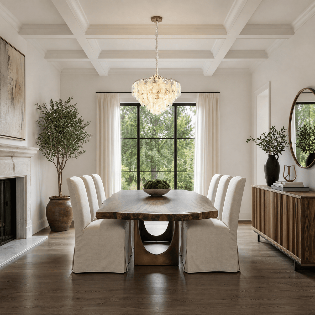 Madreperla Crystal Halo Chandelier - Blushlighting
