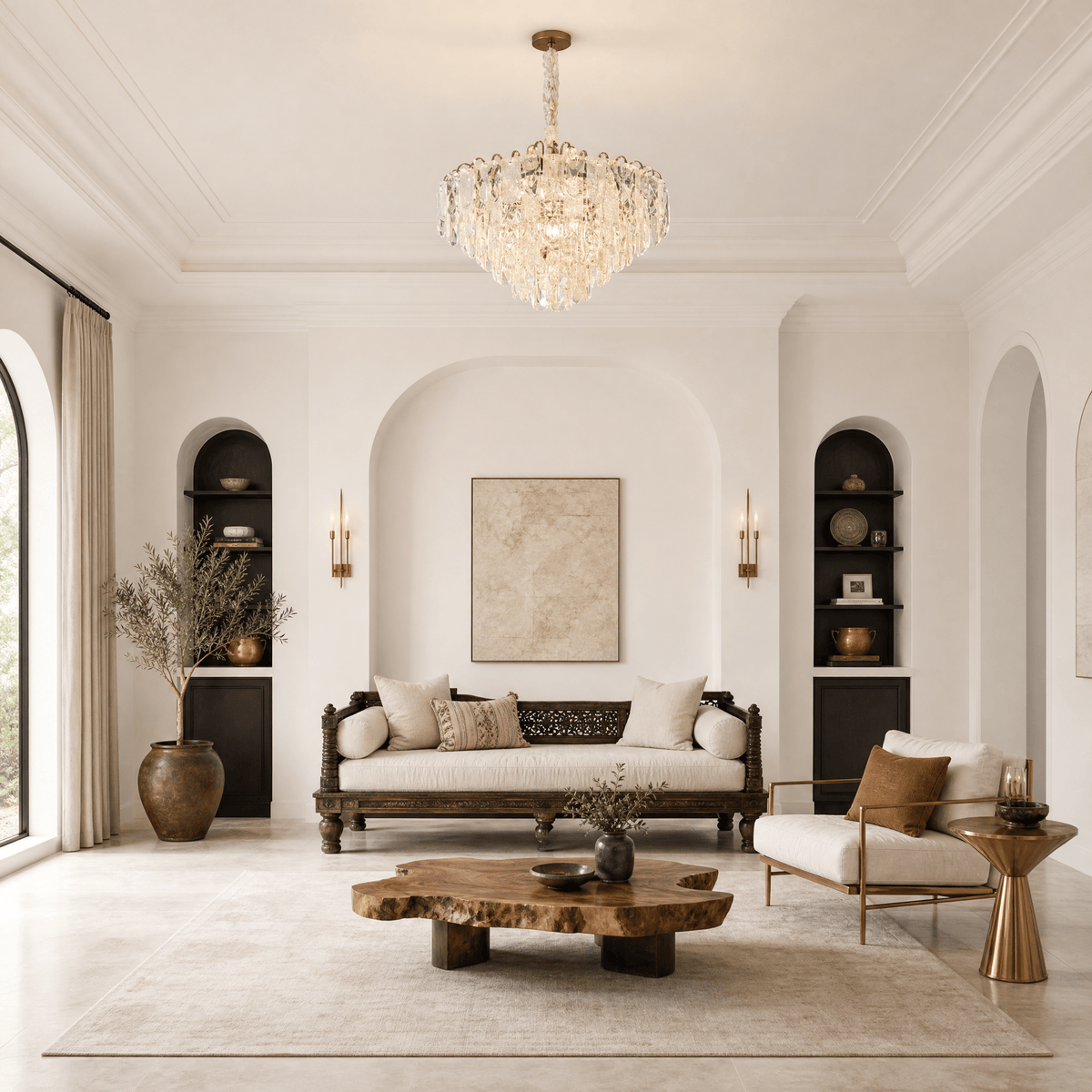 Madreperla Crystal Halo Chandelier - Blushlighting