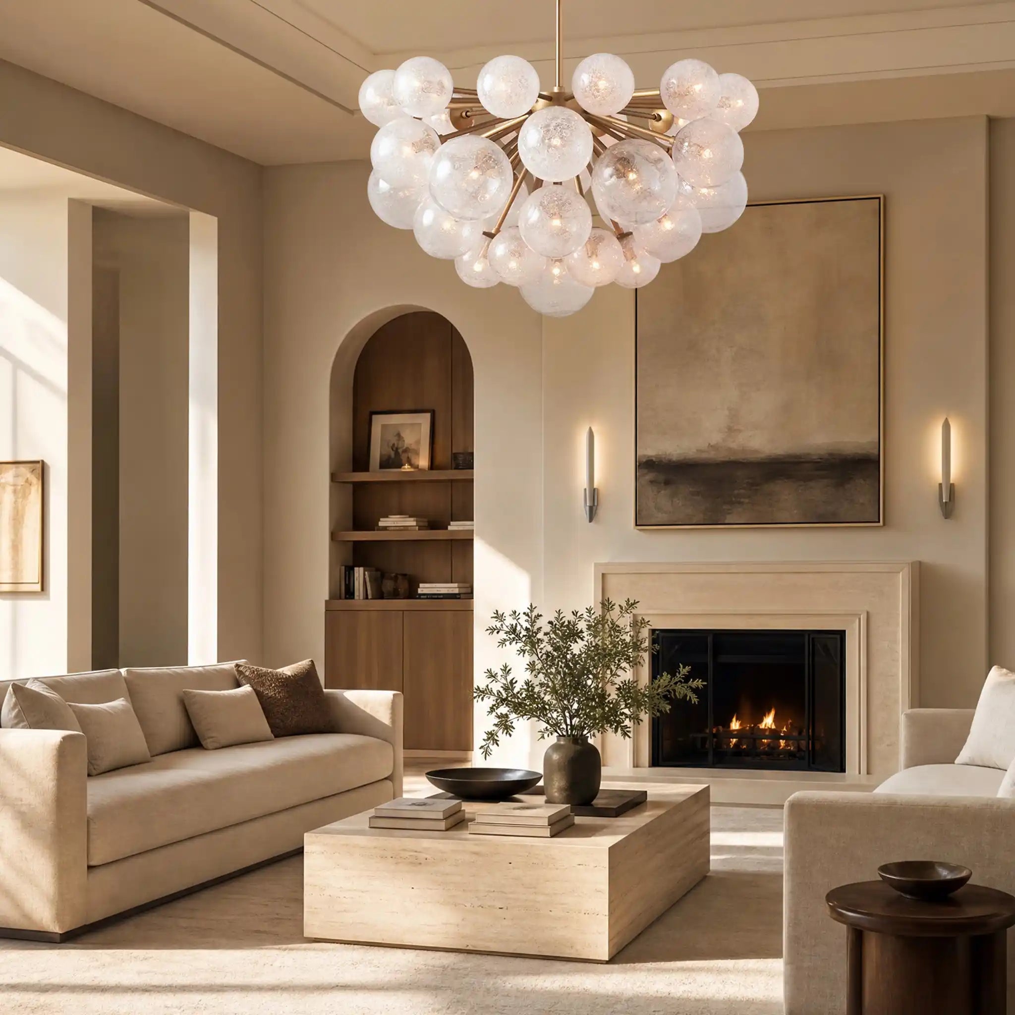 Mandoza Chandelier 19/37 Light - 19 LightsBrassBlushlighting