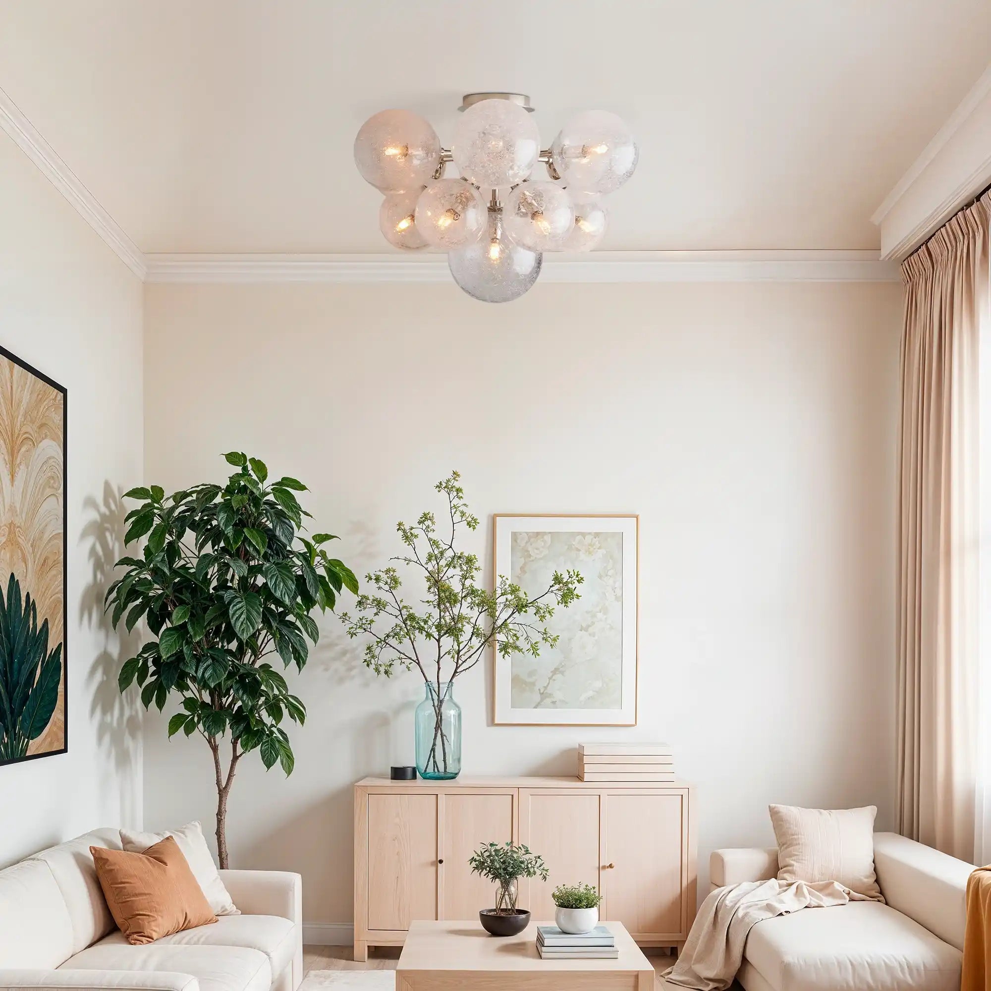 Mandoza Flushmount - NickelBlushlighting