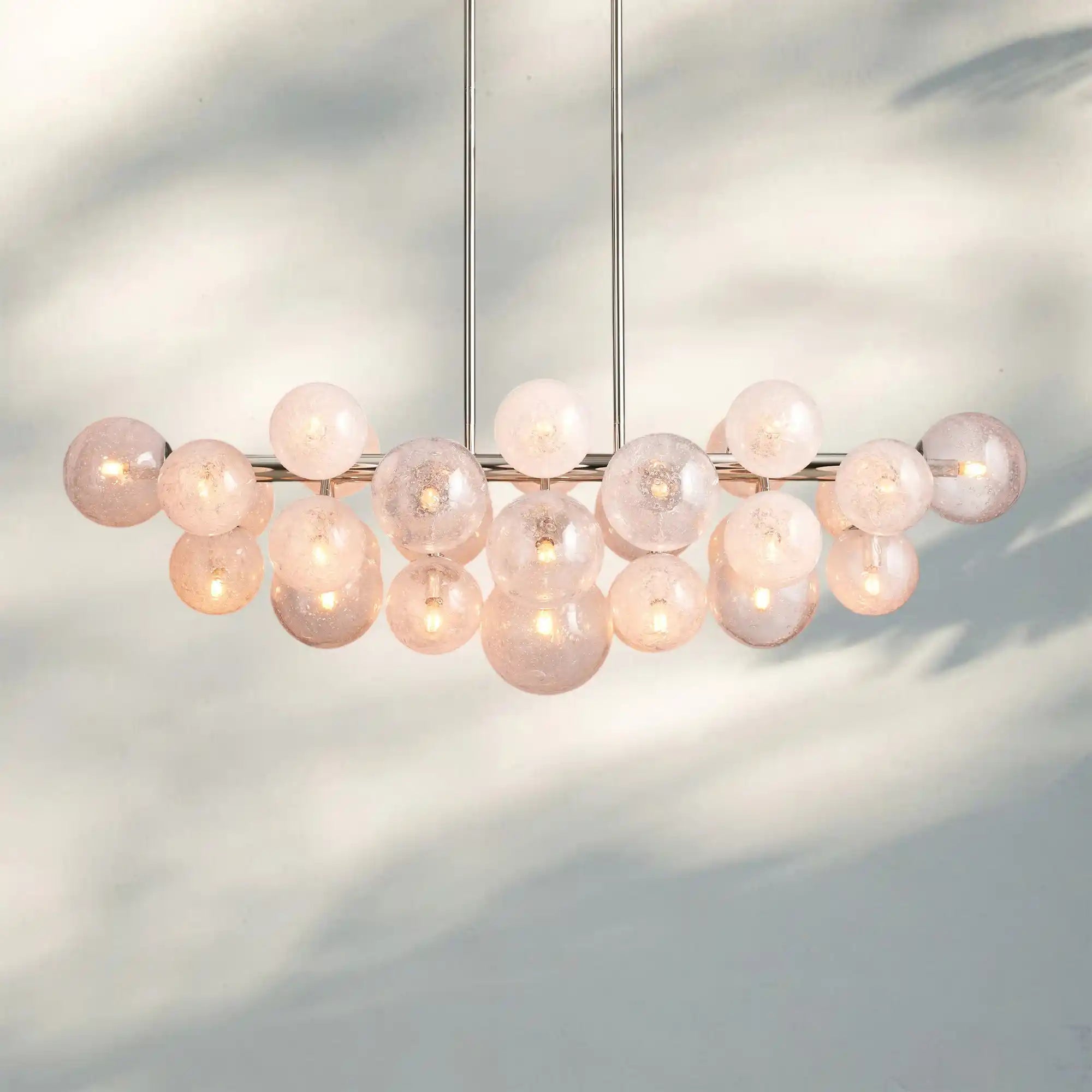 Mandoza Linear Chandelier-Lighting-Nickel-Blushlighting