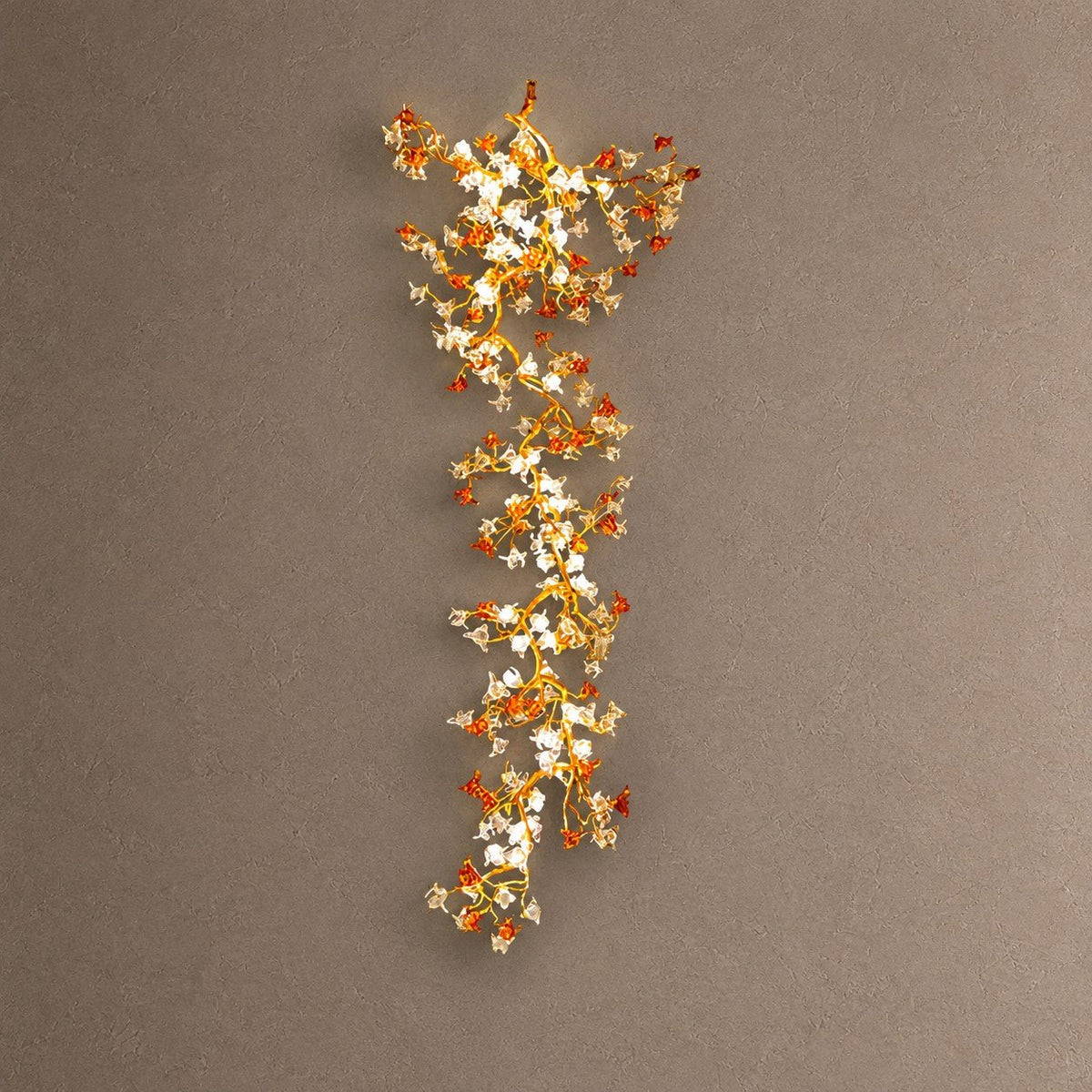 Maple Branch Chandelier - ∅ 39.4″ x H 110.2″ / Dia 100cm x H 280cmBrass & Clear & YellowBlushlighting
