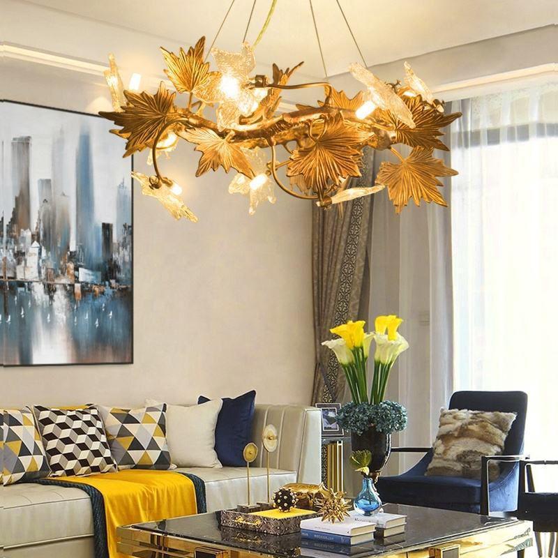 Maple Leaf Branch Chandelier - D80cm(D31½")Blushlighting