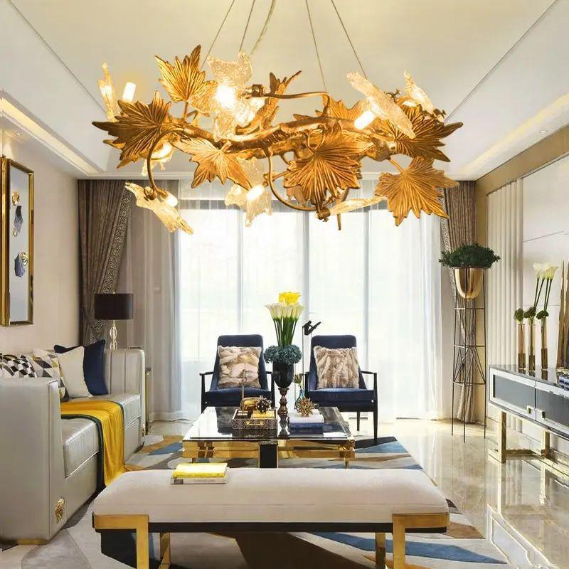 Maple Leaf Branch Chandelier - D100cm (D39¼")Blushlighting